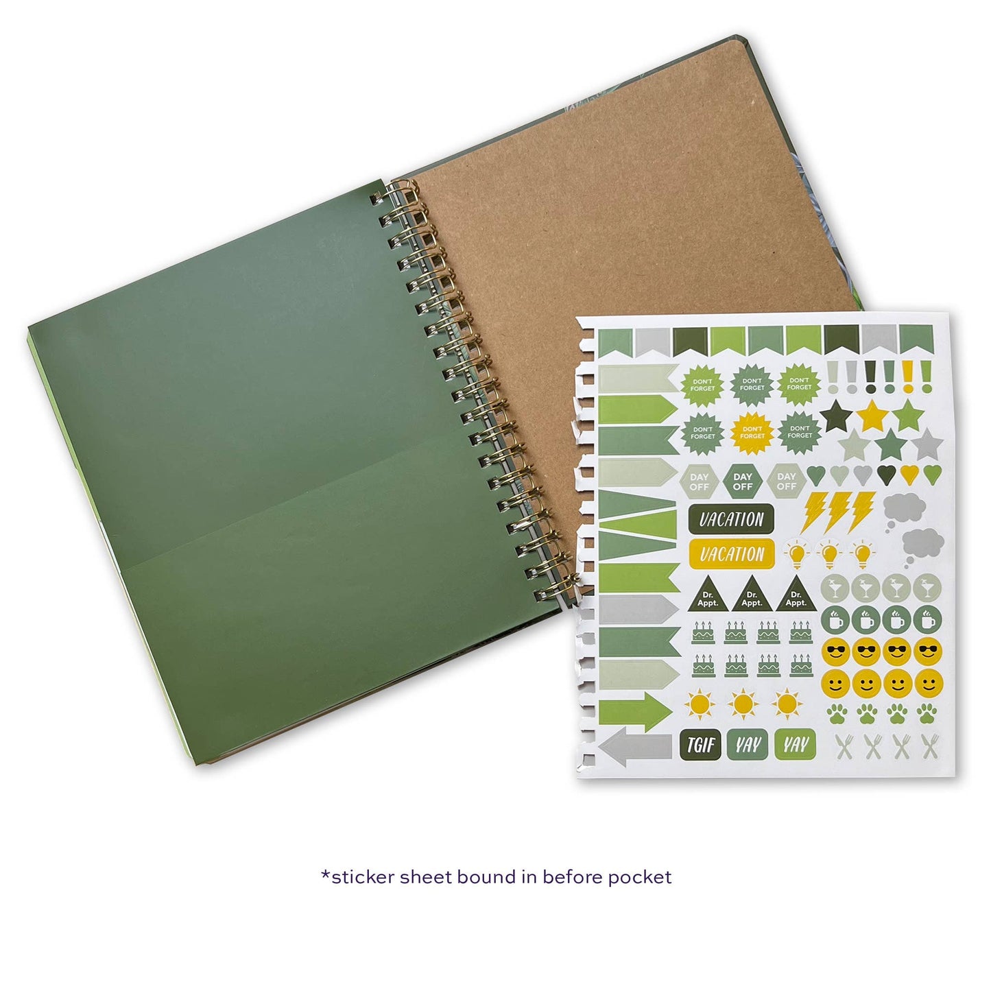 2025 Greenery High Note® Deluxe Hardcover Planner