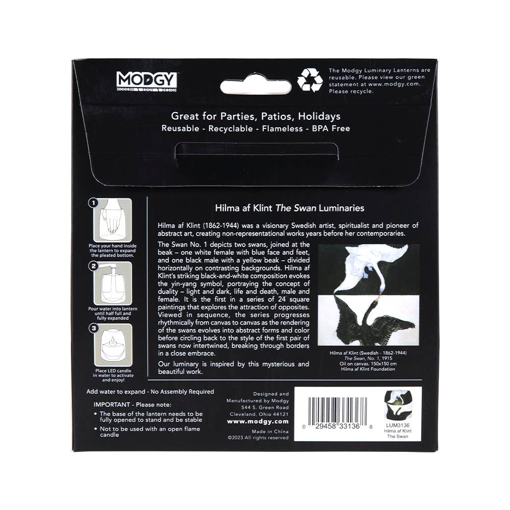 Luminary Lantern - Hilma af Klint The Swan