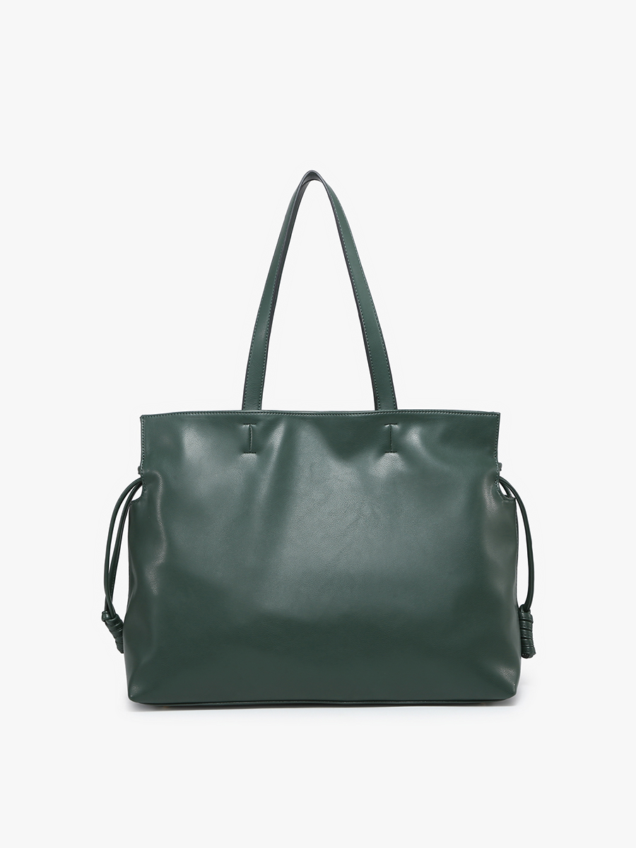 Verona Dual Handle Tote w/ Feet: Forest Green