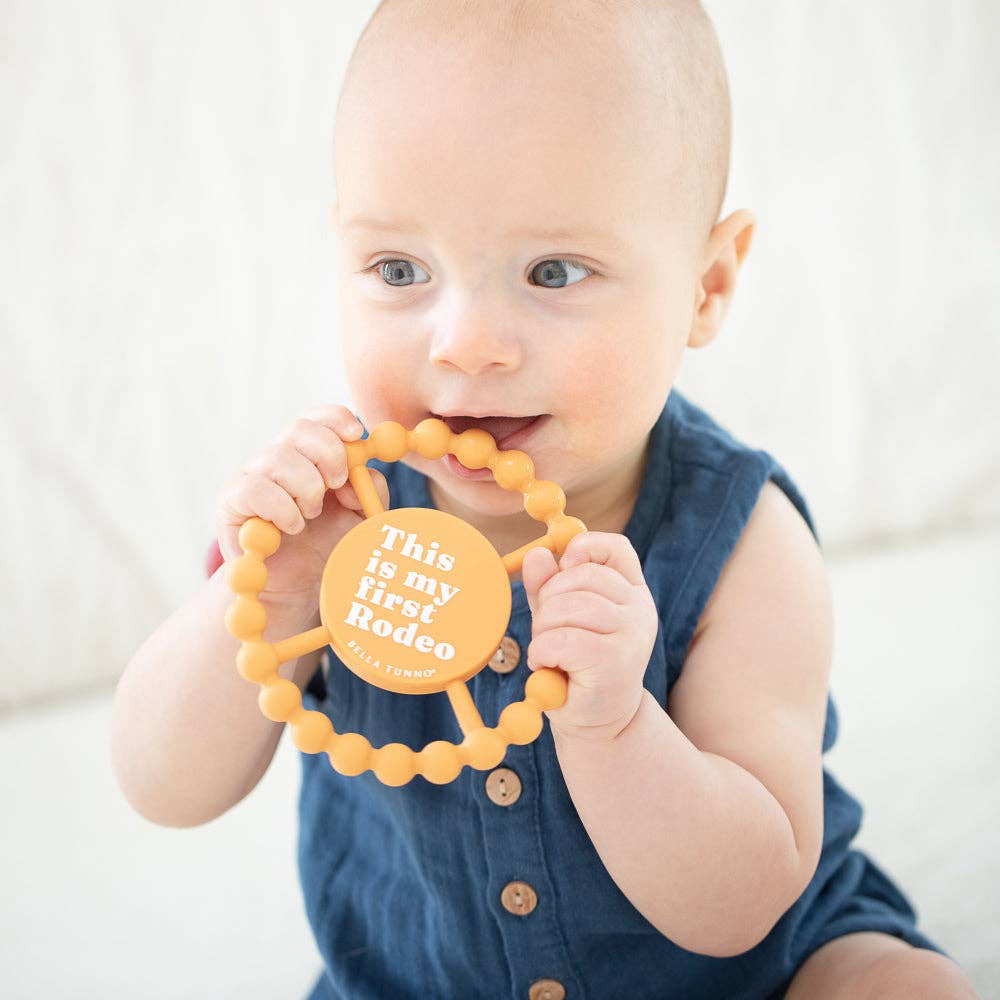 First Rodeo Happy Teether: Orange