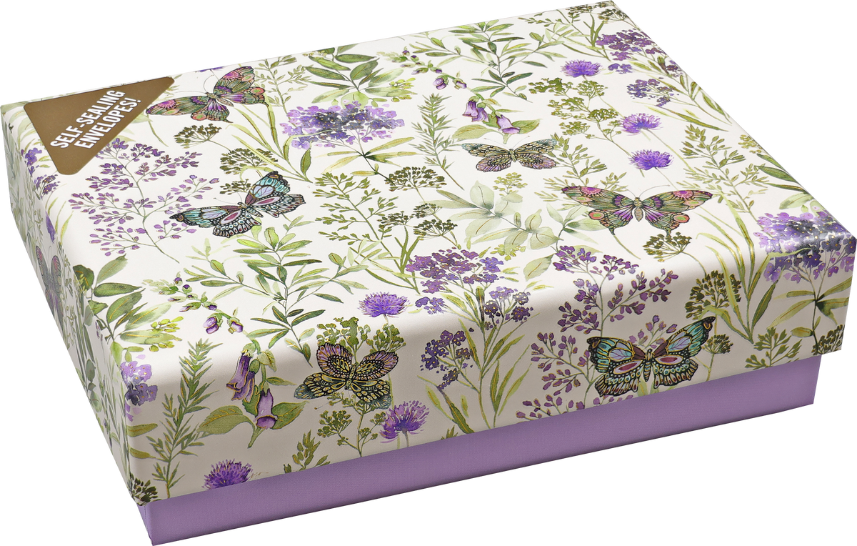Amethyst Butterflies Note Cards – Peter Pauper Press