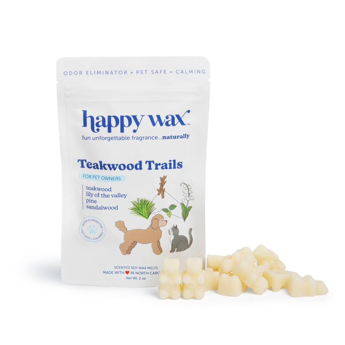 Teakwood Trails Pet Wax Melts | Happy Wax | 2 oz