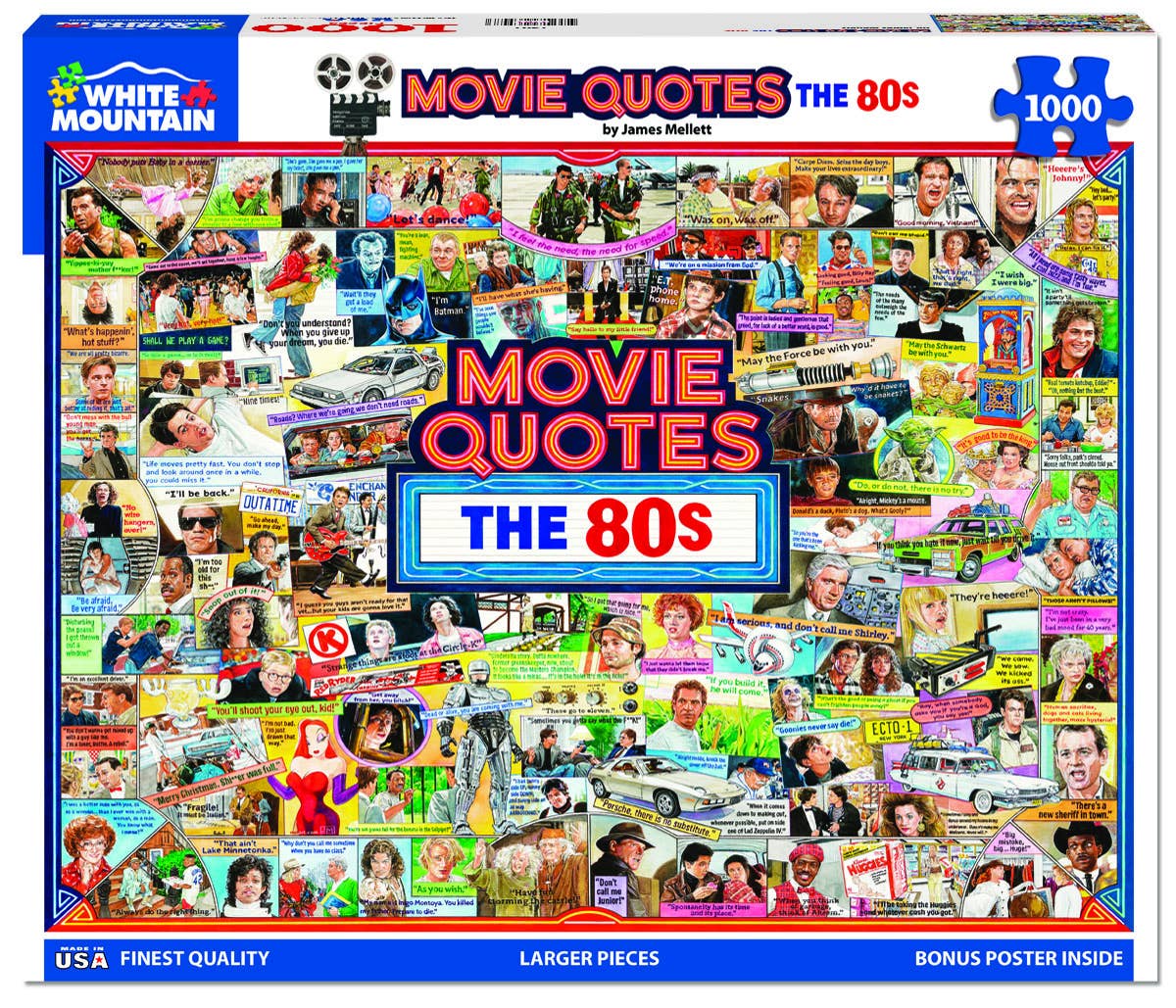 Movie Quotes The 80s - 1000 Piece Jigsaw Puzzle