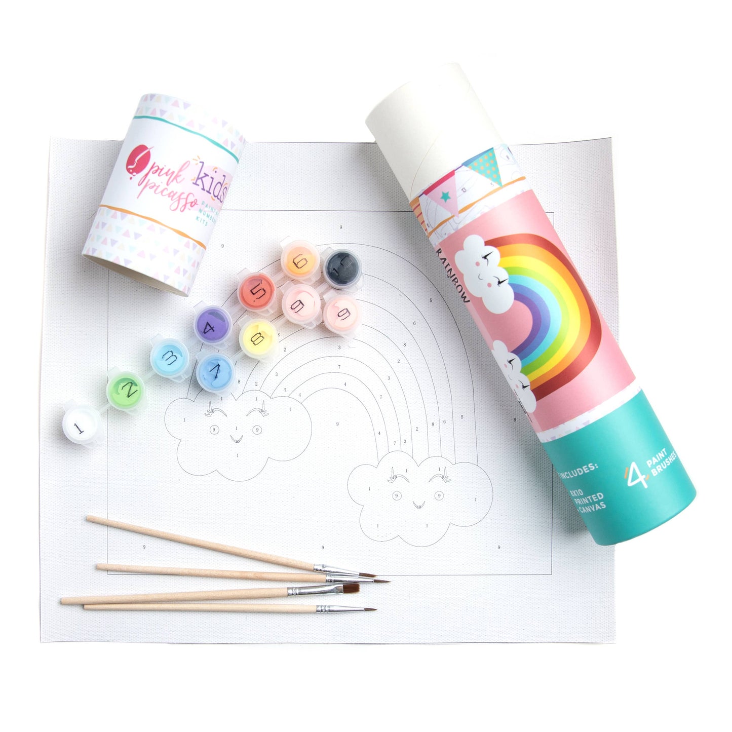 Rainbow DIY Craft Kit - Paint by Numbers