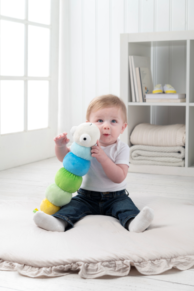 Wiggles Worm w/ Rattle & Squeaker
