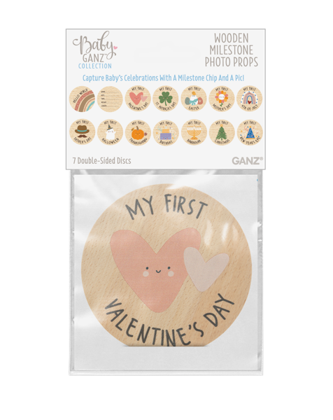 Wooden Milestone Photo Props: First Holiday