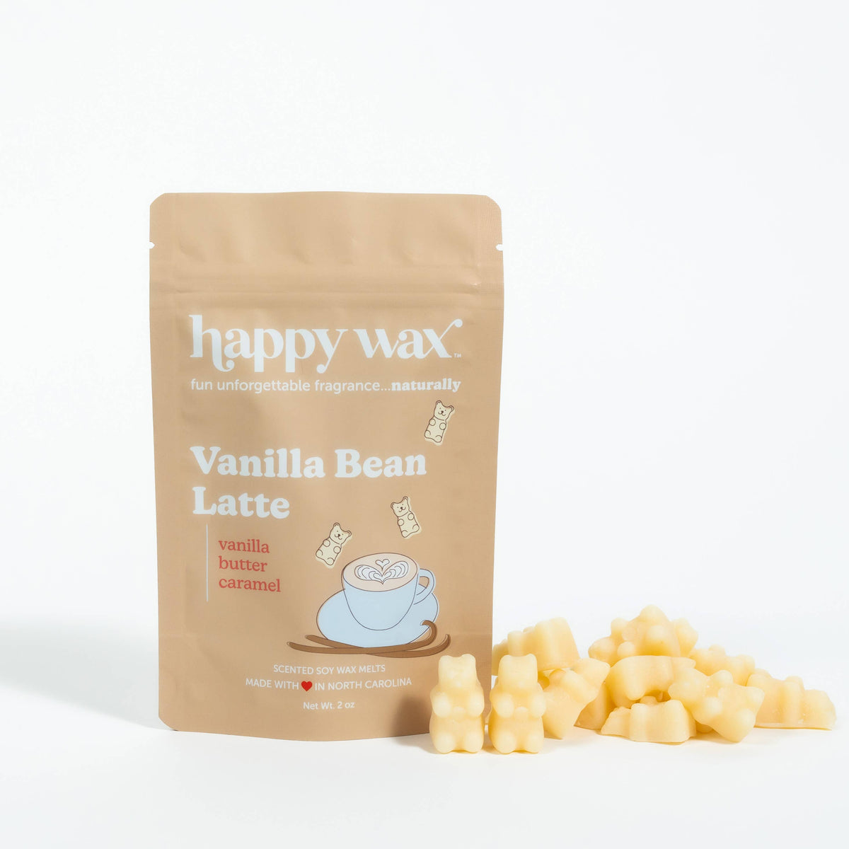 Vanilla Bean Latte Wax Melts | Happy Wax | 2 oz