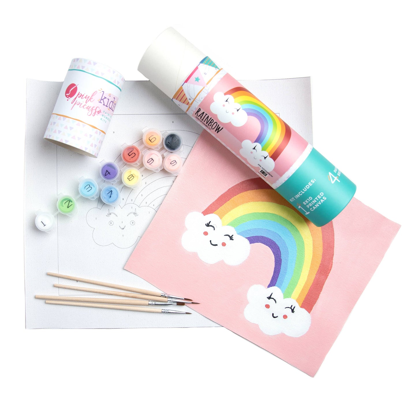 Rainbow DIY Craft Kit - Paint by Numbers