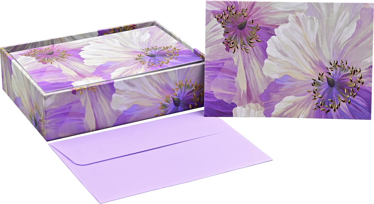 Poppies in Bloom Note Cards – Boxed Stationery Set