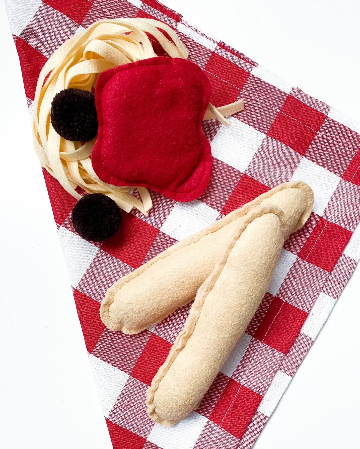 Felt Spaghetti & Meat Ball Set