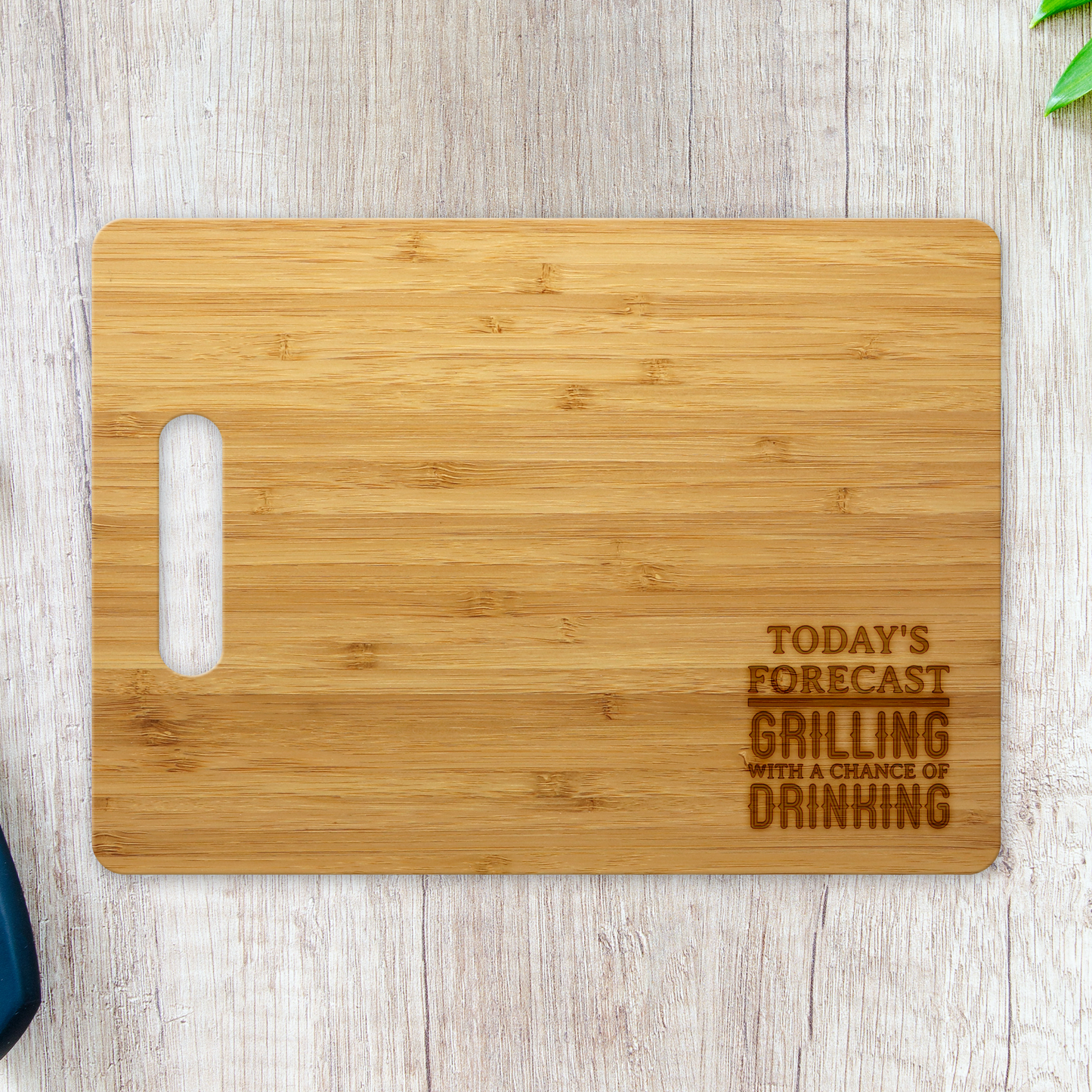 Today's Grilling Forecast - Bamboo Cutting Board