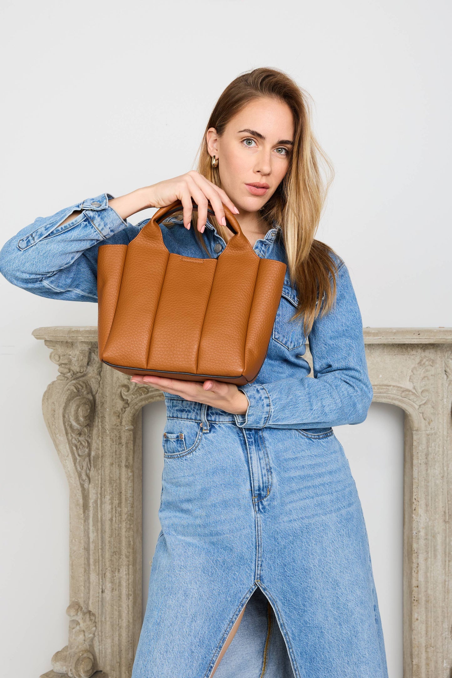 Maddox Paneled Satchel Bag – Long Strap |  Merlot