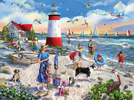 Lighthouse Beach - 500 Piece Jigsaw Puzzle