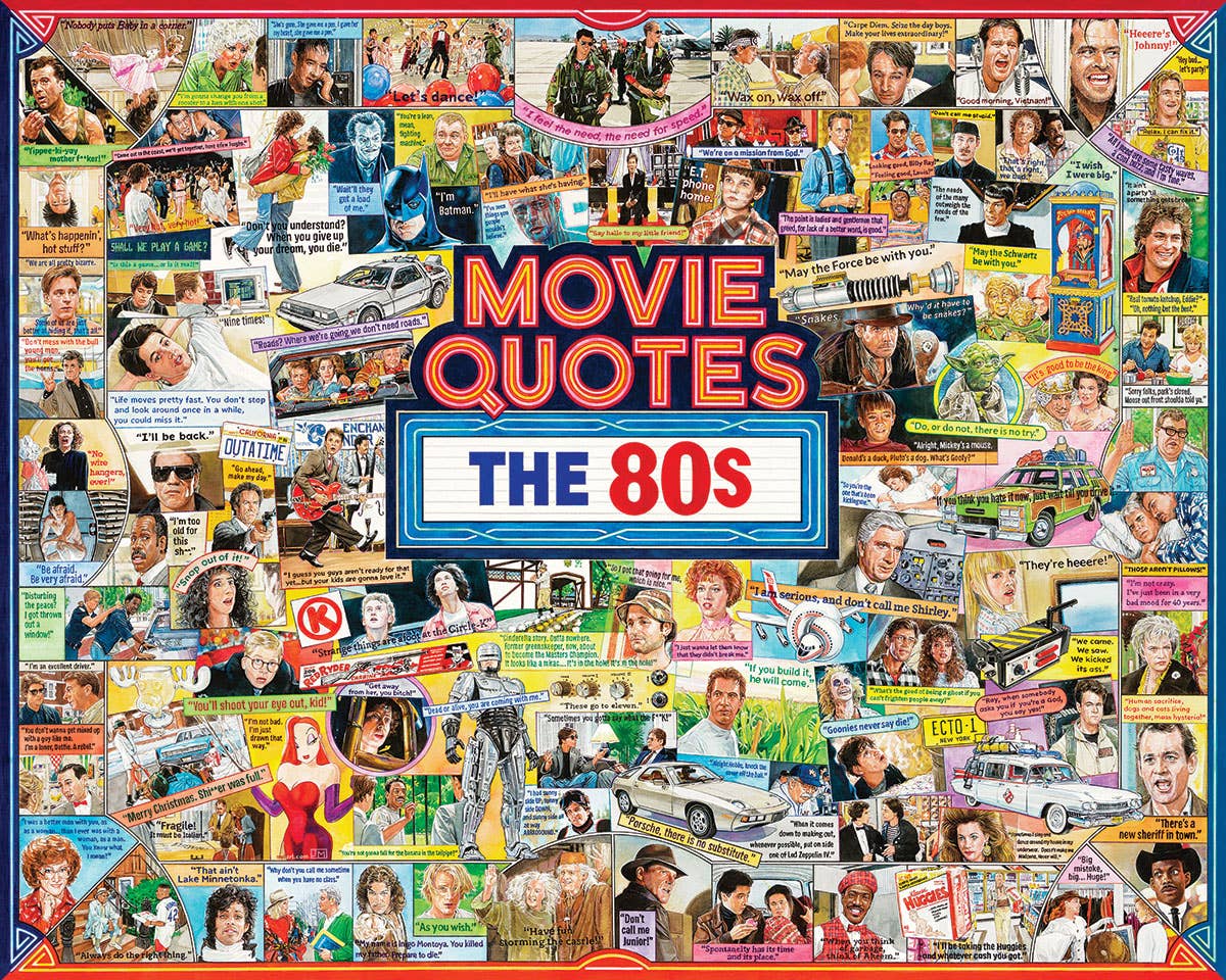 Movie Quotes The 80s  - 1000 Piece Jigsaw Puzzle