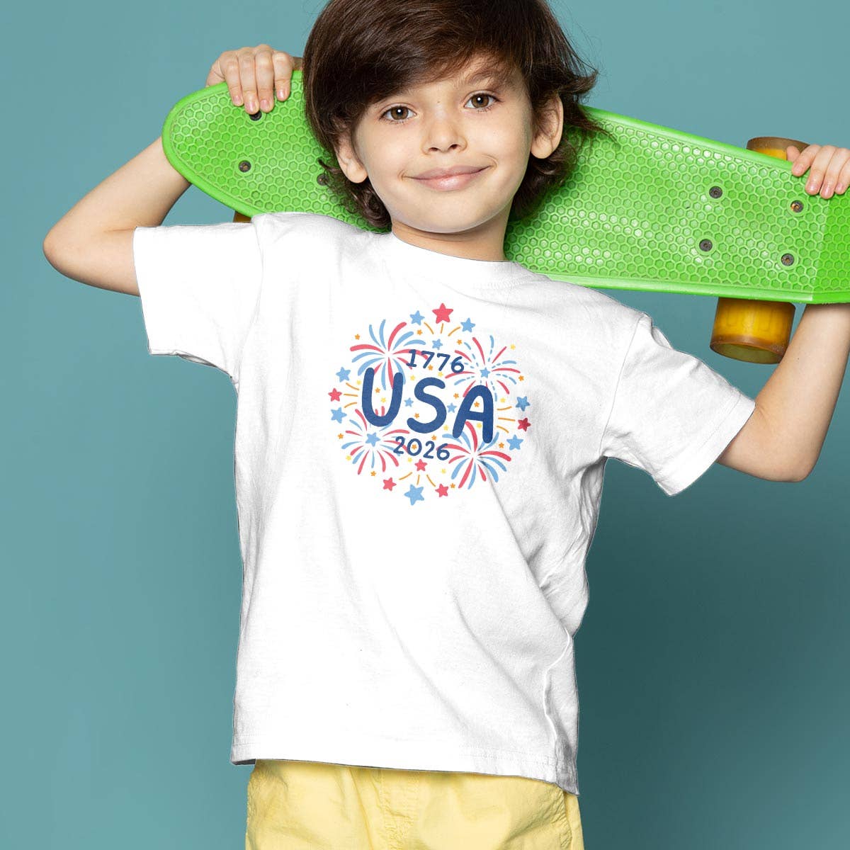 USA Fireworks Doodles 1776-2026 Toddler T-Shirt