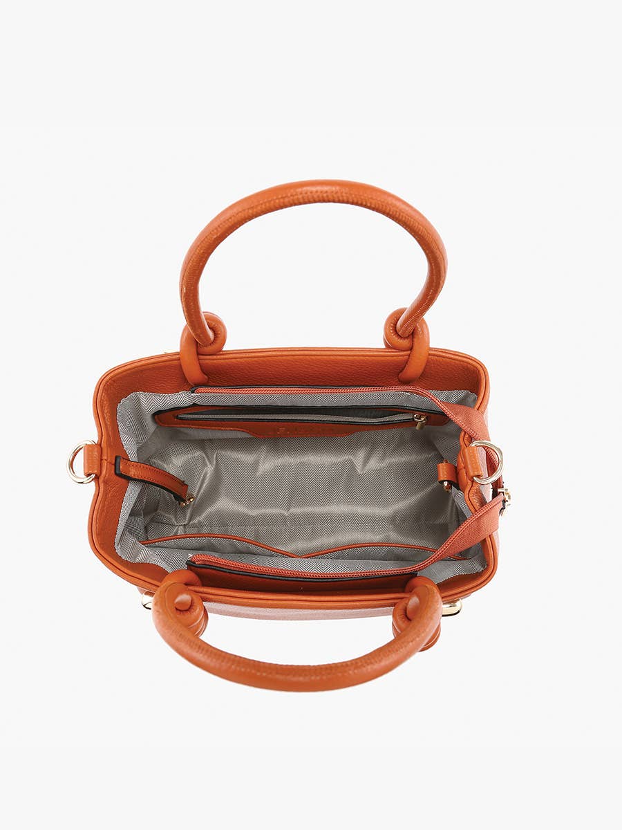 Blair Classic Satchel Bag – Knotted Handles & Strap |  Ginger