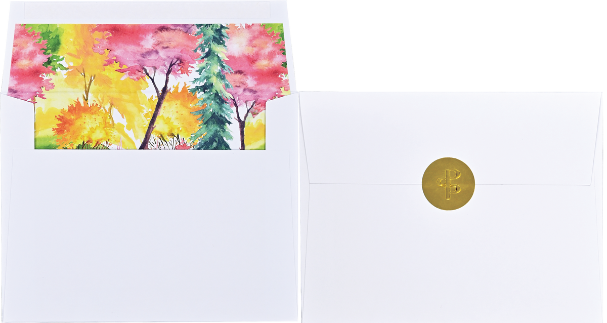 Watercolor Trees Premium Note Cards – Peter Pauper Press