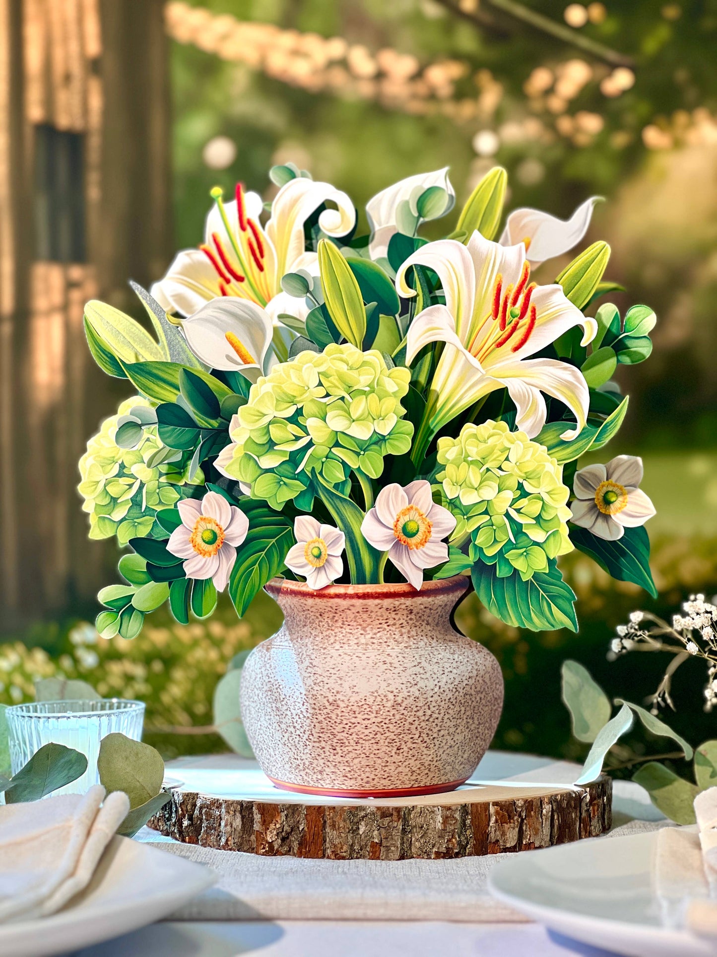 Ivory & Sage Pop-up Greeting Card