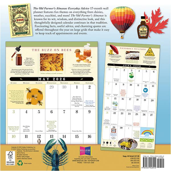 The Old Farmer’s Almanac Calendar of Everyday Advice 2026