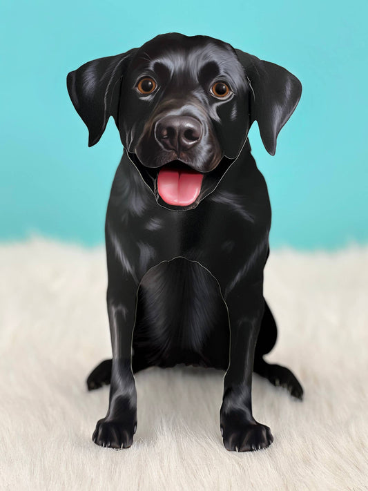 Black Lab Pop Up Card