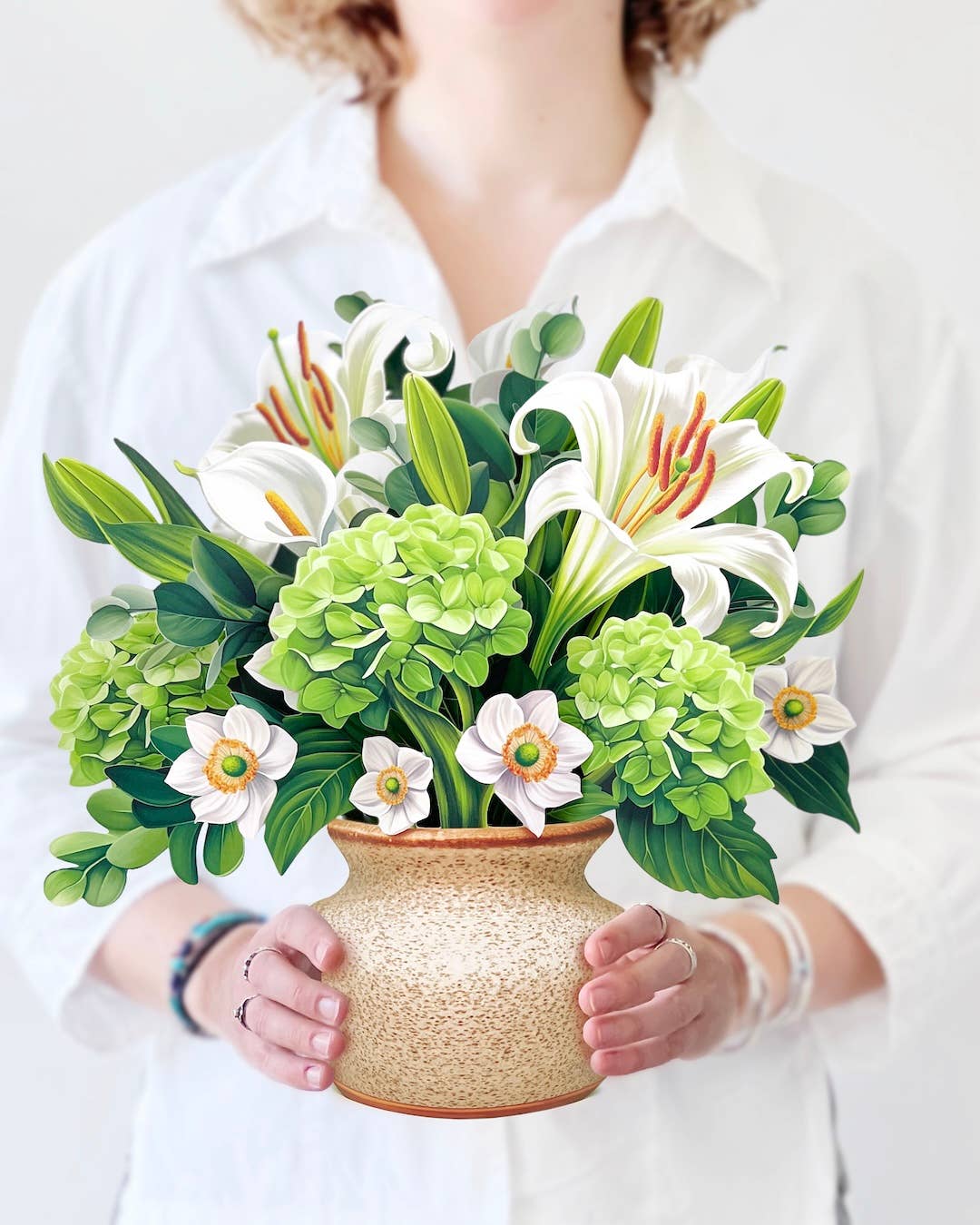 Ivory & Sage Pop-up Greeting Card