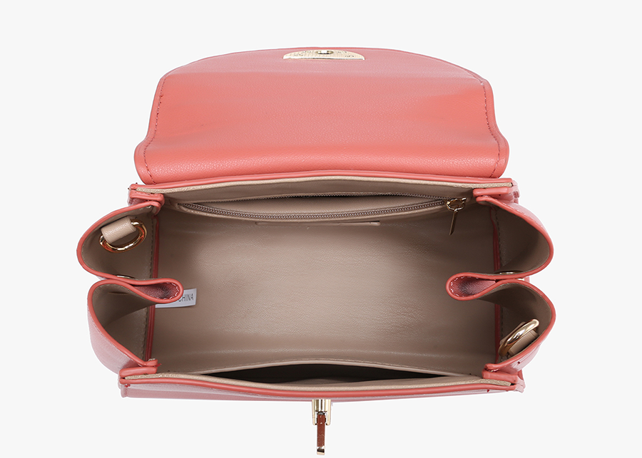 Clarke Twist Lock Small Satchel w/ Braided Handle: Brown