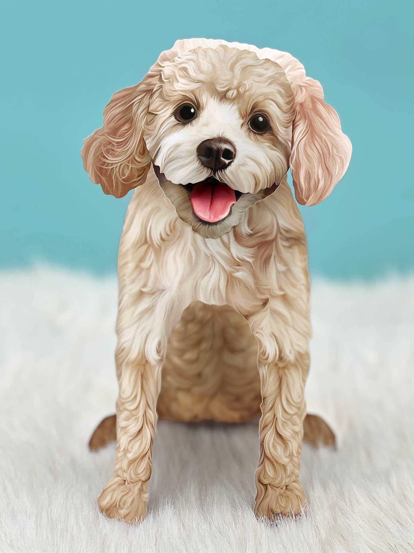Poodle Pop Up Card