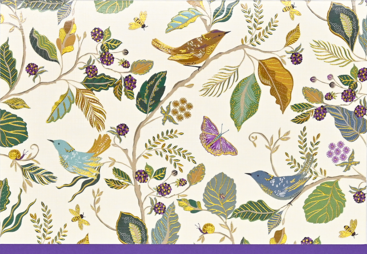 Birds and Berries Note Cards by Peter Pauper Press in a boxed stationery set with woodland birds and floral artwork