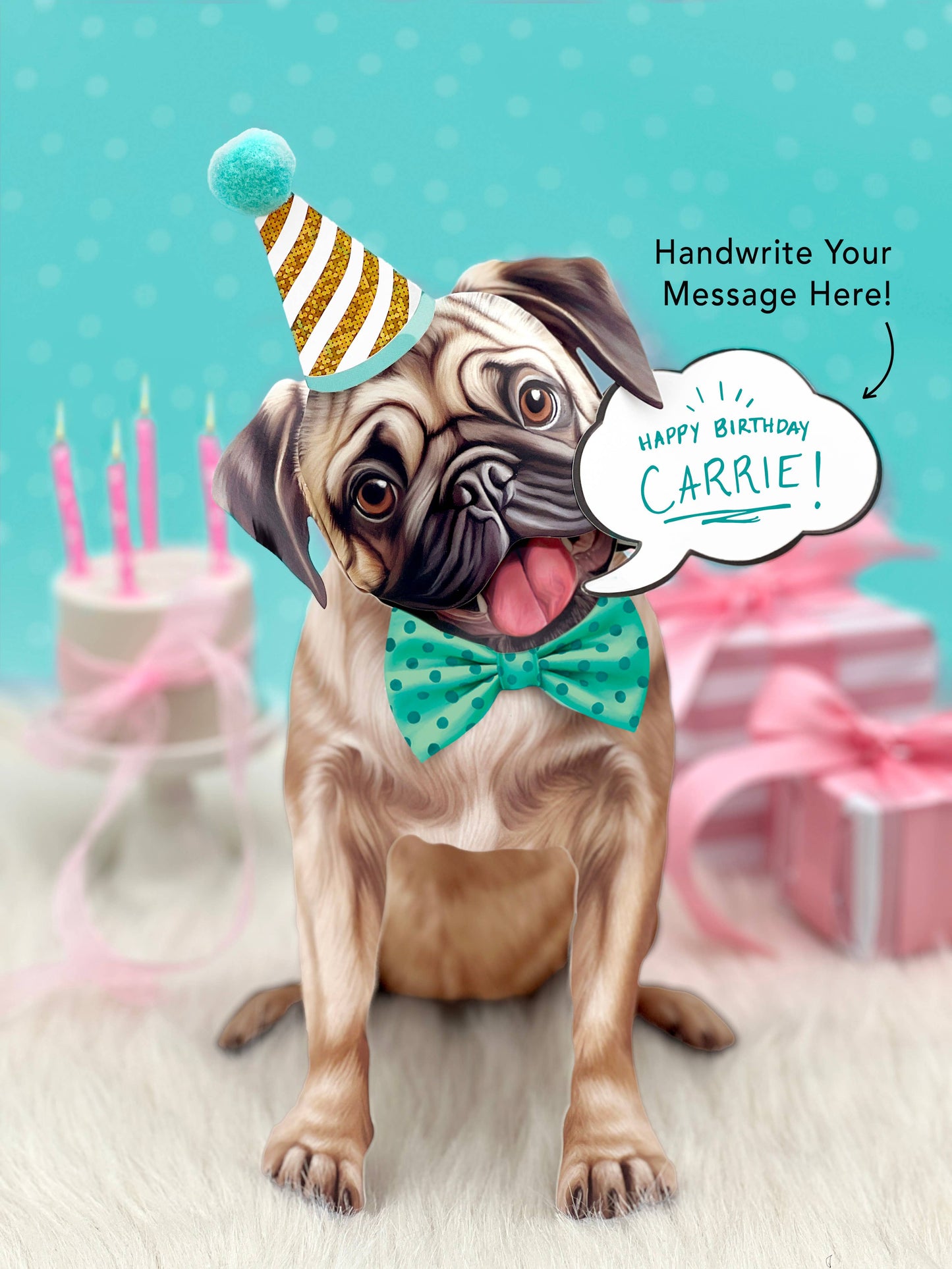 Pug Pop Up Card