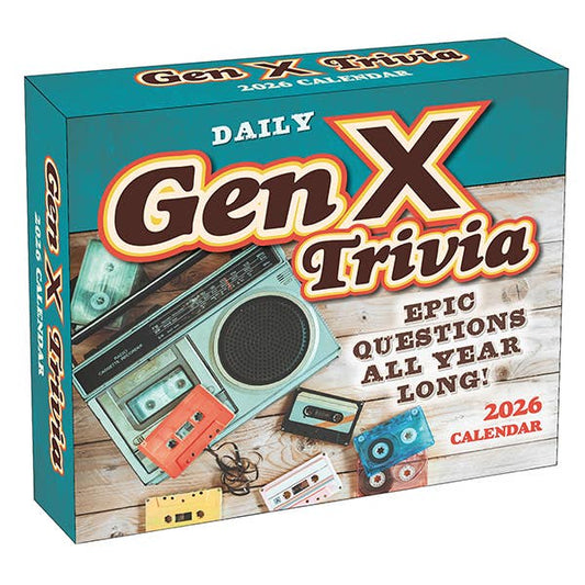 Daily Gen X Trivia 2026 Boxed Daily Calendar