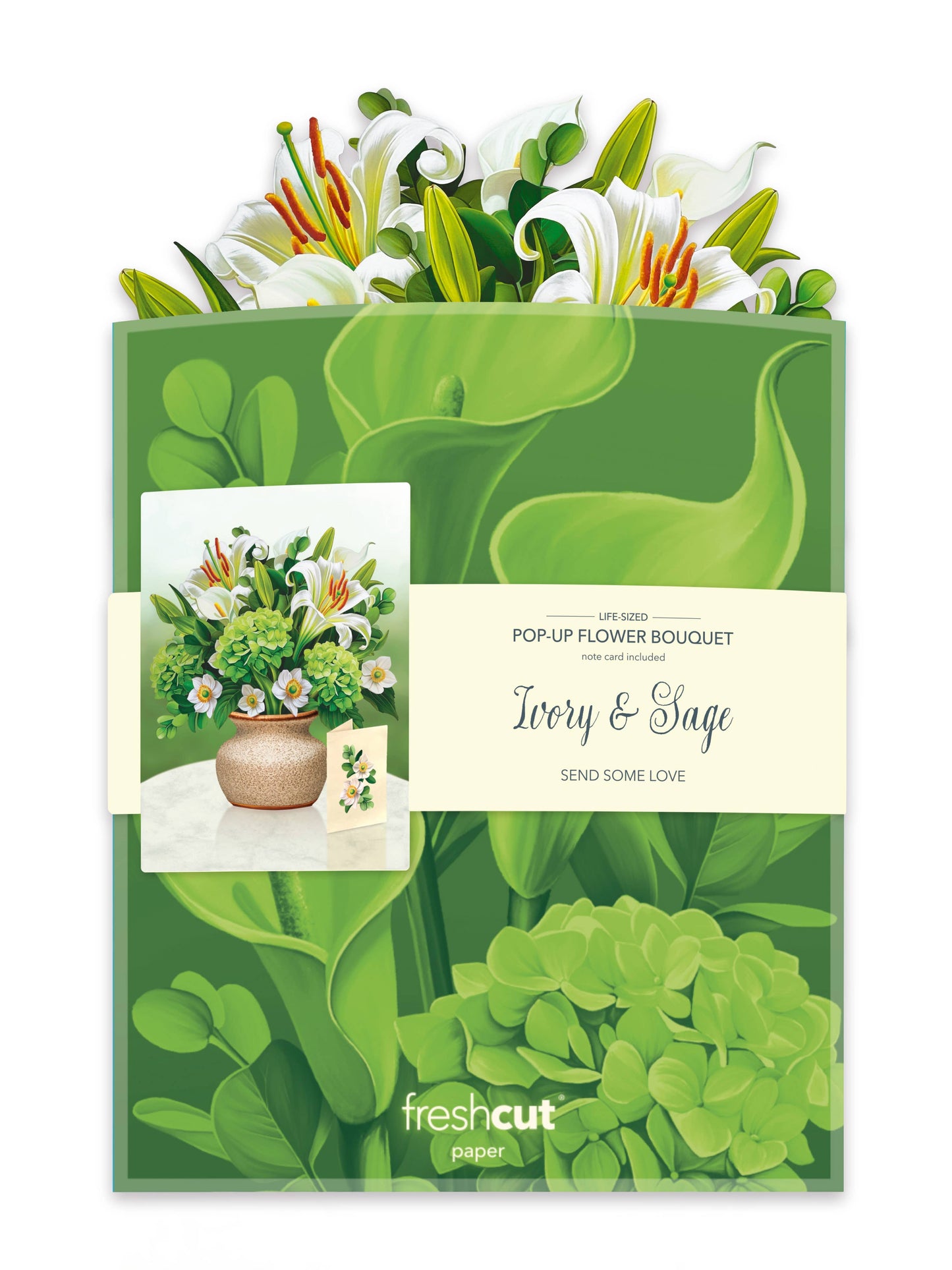 Ivory & Sage Pop-up Greeting Card