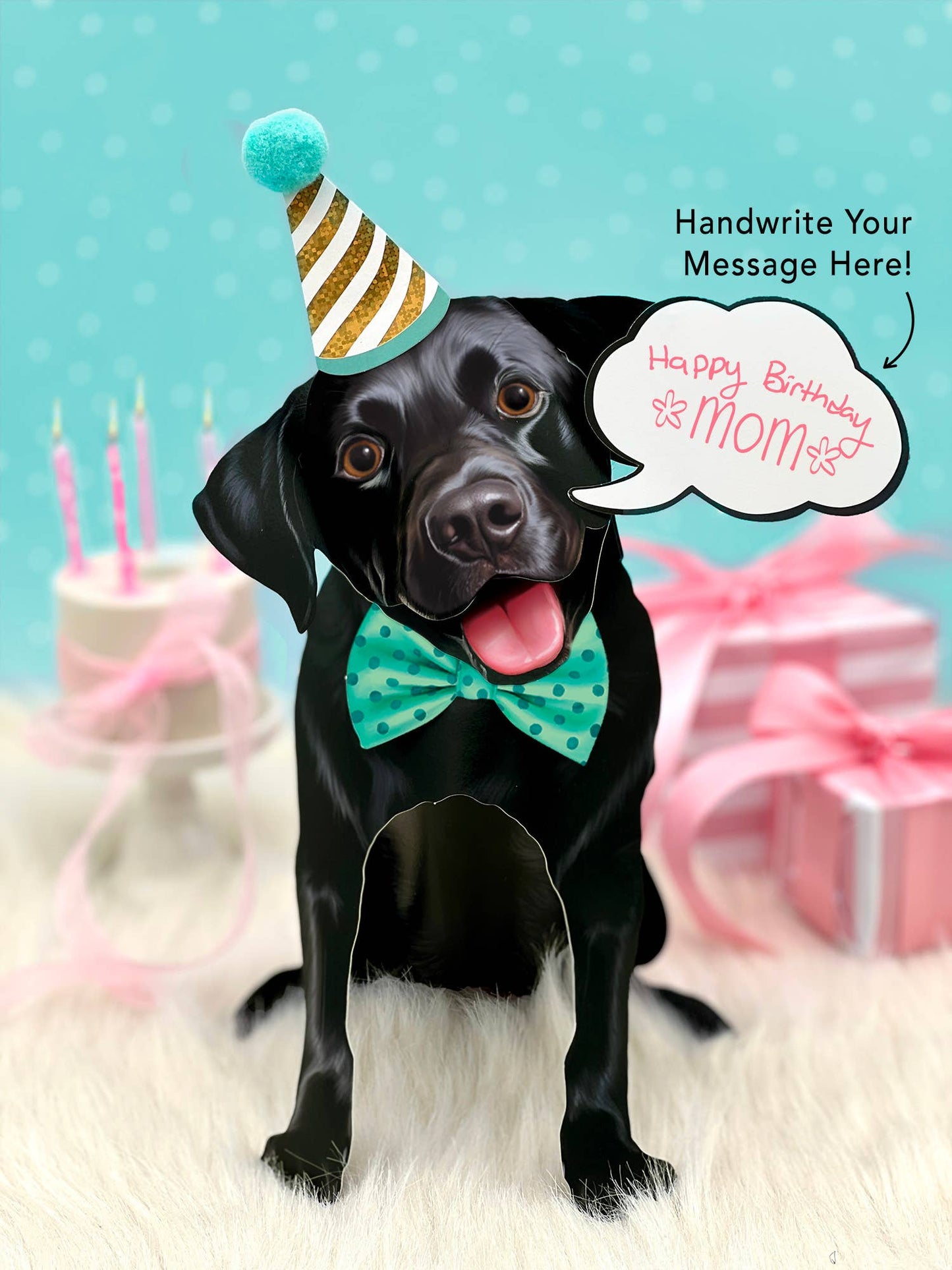 Black Lab Pop Up Card