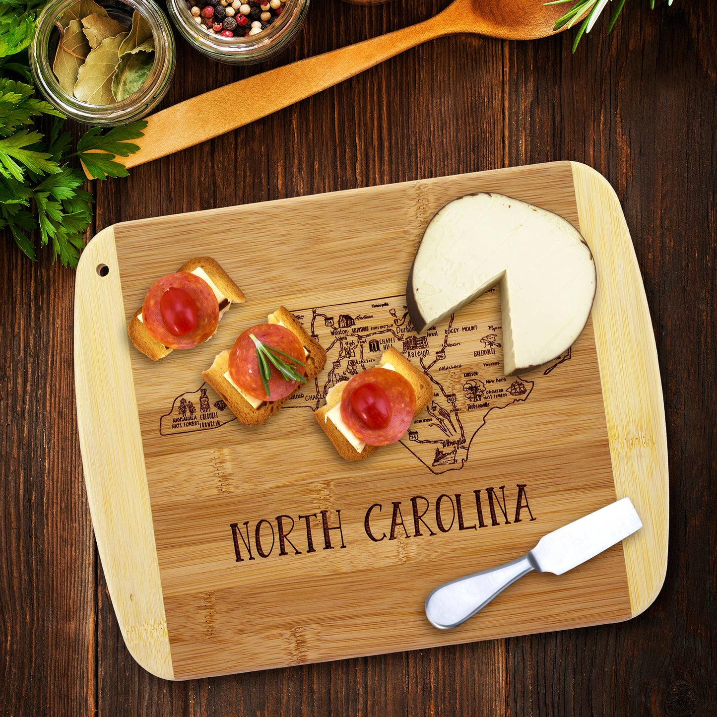 A Slice of Life North Carolina Cutting & Charcuterie Board