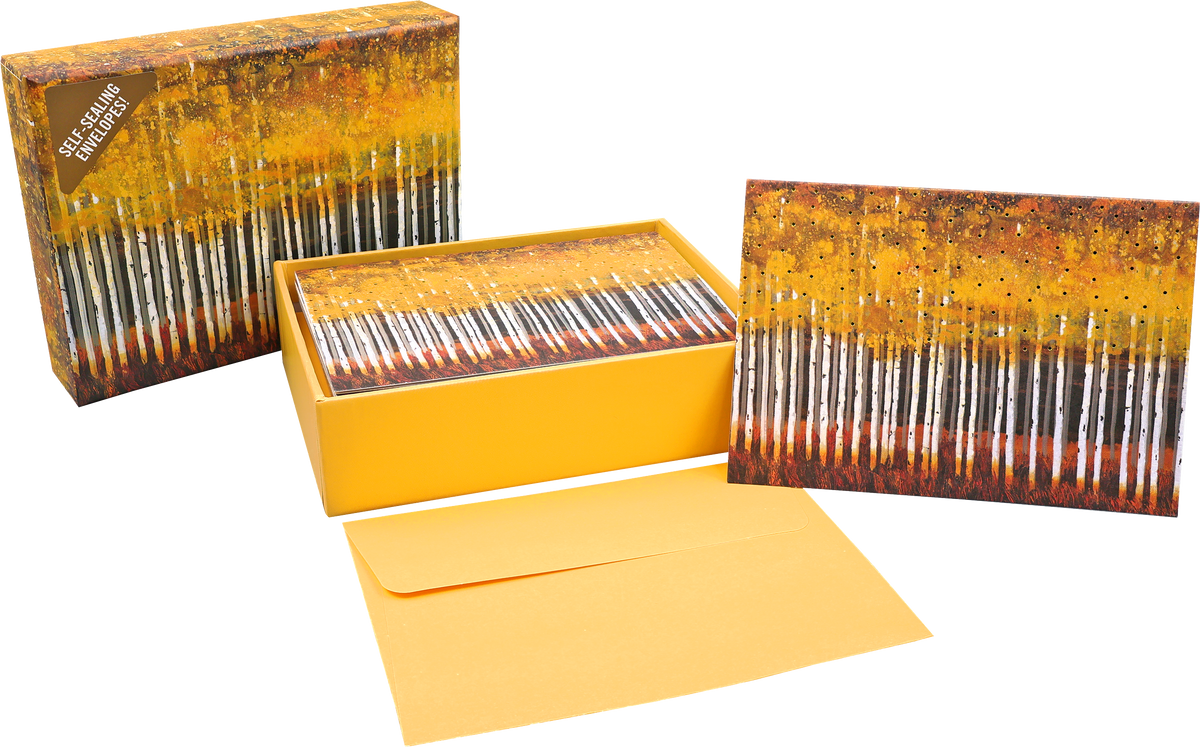 Golden Aspens Note Cards – Peter Pauper Press
