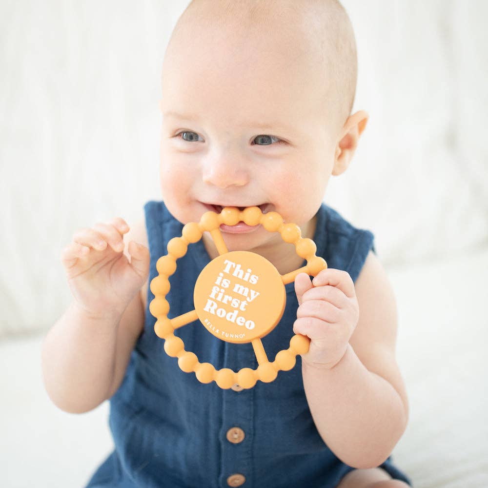 First Rodeo Happy Teether: Orange