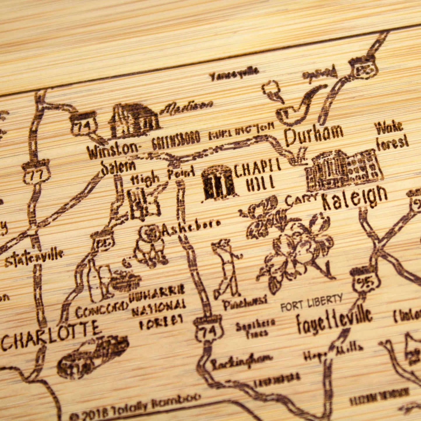 A Slice of Life North Carolina Cutting & Charcuterie Board