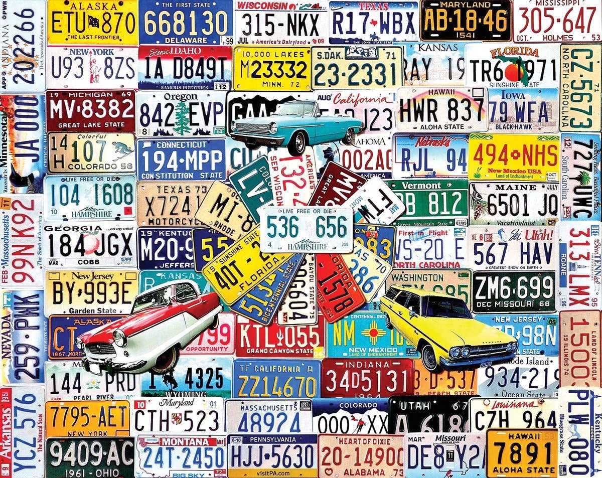 State Plates 500 Piece Adult Jigsaw Puzzle
