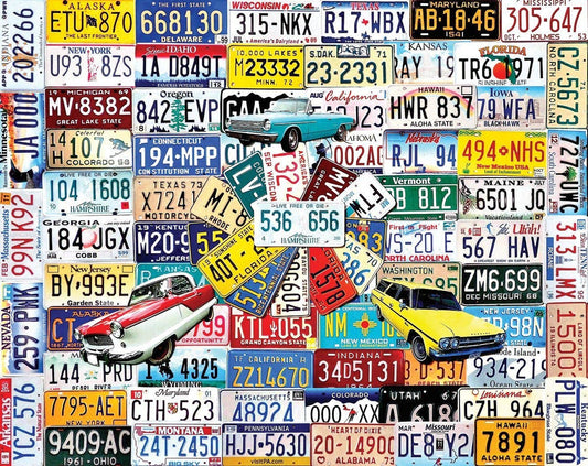 State Plates 500 Piece Adult Jigsaw Puzzle