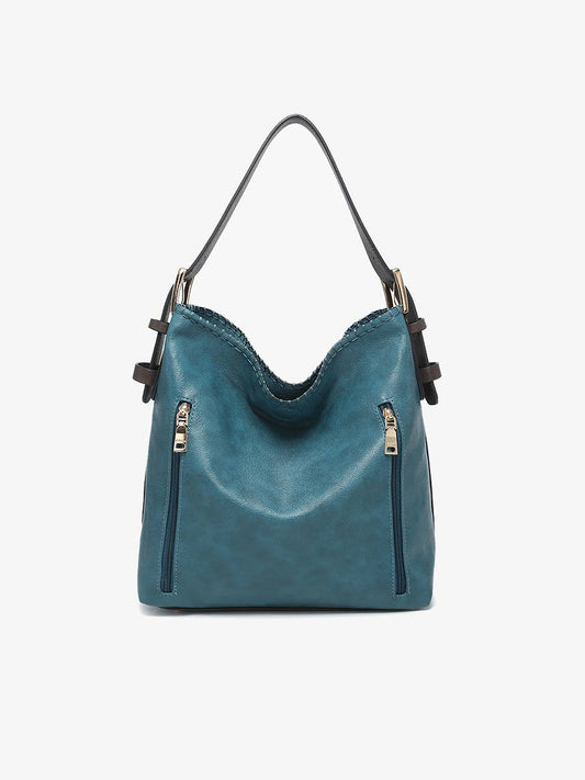 Alexa 2-in-1 Hobo Bag w/Dual Zip Compartments | Peacock