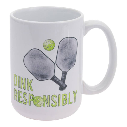 Dink Responsibly 15 oz. Ceramic Mug Pickleball