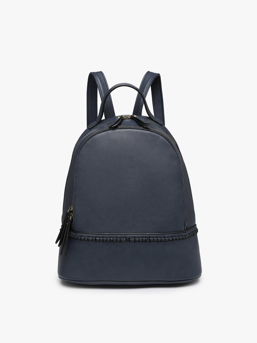 Marty 2 Compartment Backpack – Stitch Detail Bag | Navy