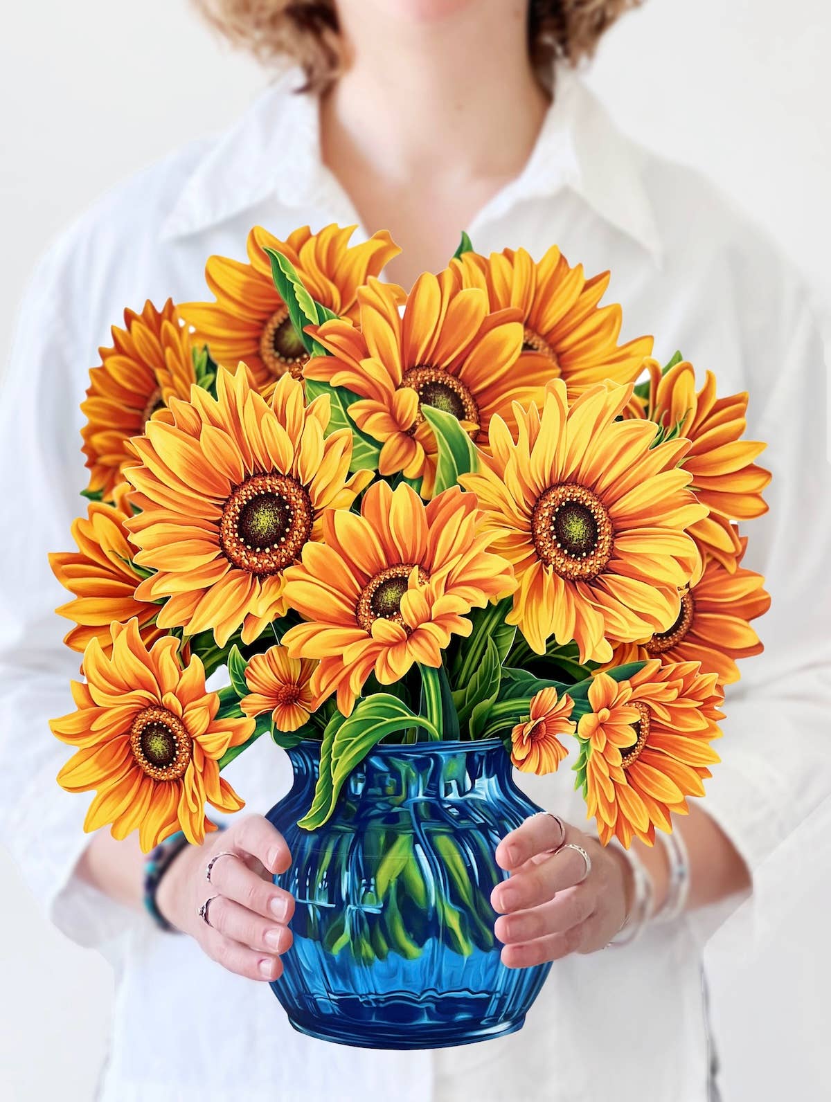 Sunflower (Updated Vase)  (8 Pop-up Greeting Cards)