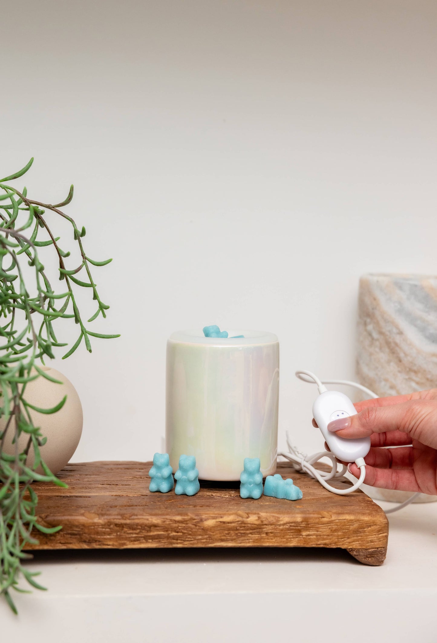 Mini Mod Wax Warmer for Scented Wax Melts: Bone