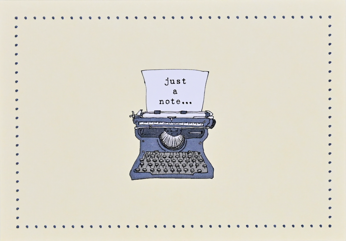 Peter Pauper Press Typewriter Note Cards boxed stationery set with vintage typewriter illustration
