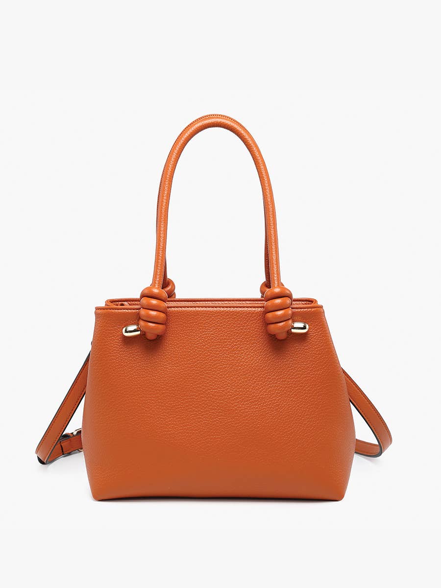 Blair Classic Satchel Bag – Knotted Handles & Strap |  Ginger