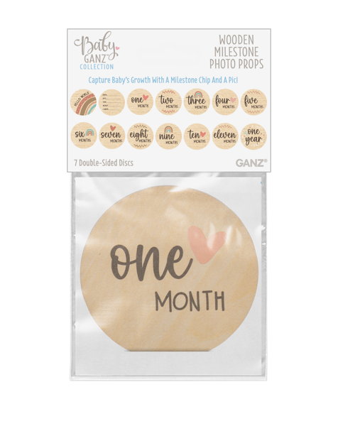 Wooden Milestone Photo Props: Months