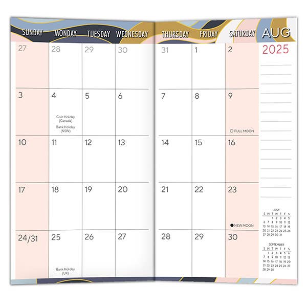 Swirly Waves 2026 Two-Year-Plus Pocket Planner