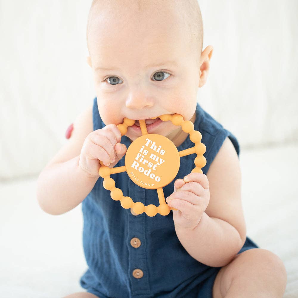 First Rodeo Happy Teether: Orange