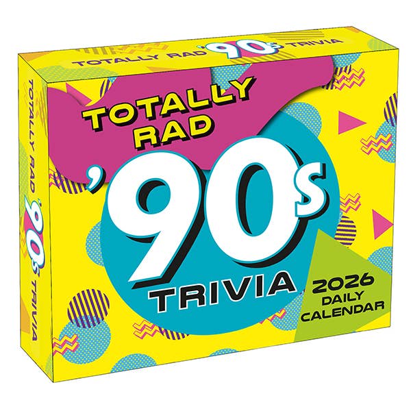 Totally Rad 90s Trivia 2026 Boxed Daily Calendar