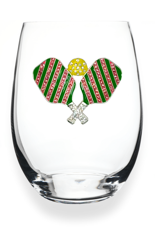 Pickleball with Paddles Stemless